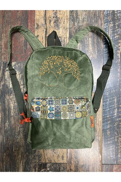 Street Bag Tree of Life Κεντημένο Ethnic Αυθεντικό Σακίδιο πλάτης Bohemian Καθημερινή χρήση ταξιδιού