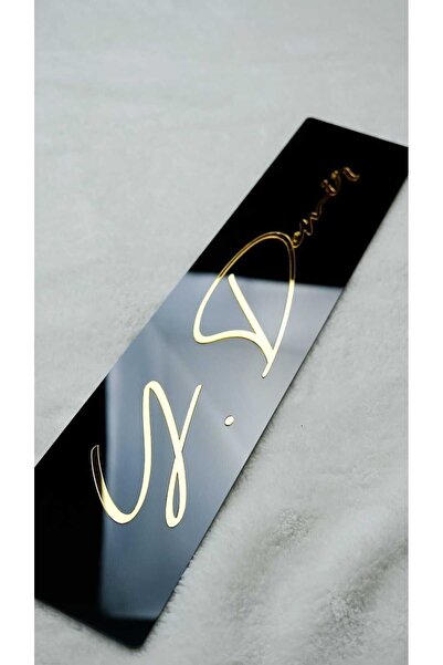 Genel Markalar Isme Özel Dekor Pleksi Plaka Piano Black-gold-silver Imza Model