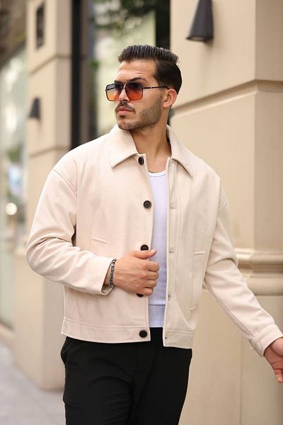 İLKCET MODA Мъжко щамповано бомбър яке