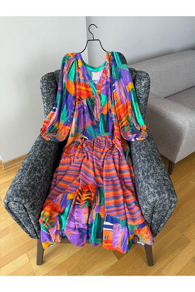 Natavanbutık Colorful Cotton Long Summer Dress