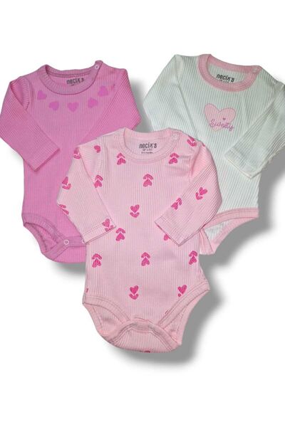 Necix's Necix's 3-Piece Heart Figured Zibin and Bottom Pants Set