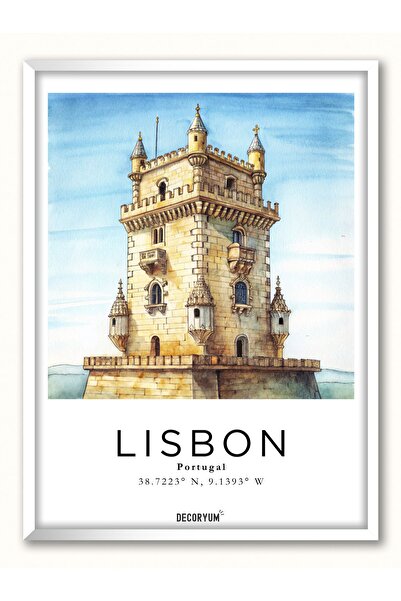 Lisbon Poster Duvar Tablosu (Çerçeveli / Çerçevesiz)