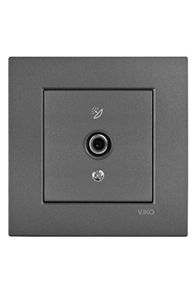VİKO Viko Artline Novella Füme Uydu Prizi F Konnektörlü Sonlu ÇERÇEVELİ