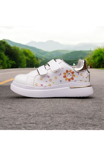 JOJO KIDS Adidași de școală cu talpă groasă și velcro pentru fete
