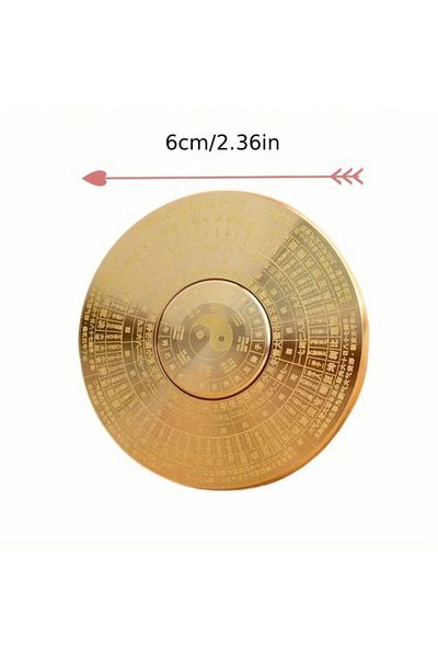 PİRAMİGO Double Sided Bagua and Yin Yang Rotary - Brass Feng Shui Compass