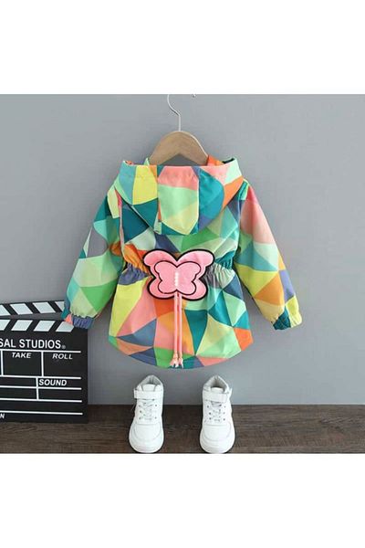 1Baby1Cat Raincoat - Butterfly Detailed