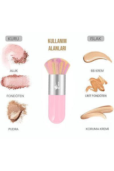 Demstar Professional Kabuki Foundation and Blush Makeup Brush - Luxury Rs