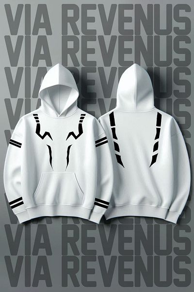 Vordevia Jujutsu Kaisen Sukuna Printed Soft Sweatshirt - White, Hooded, Wide Fit