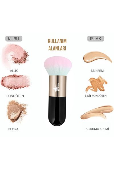 Demstar Professional Makopia - Luxury Kabuki Foundation and Blush Makeup Brush Ps