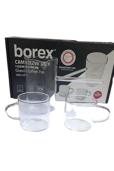 BOREX Glass Coffee Pot Set