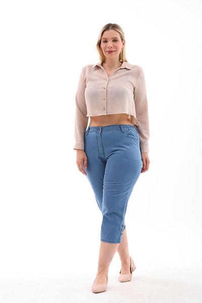 EYLÜL BUTİK Femei - Design Capri cu talie elastică