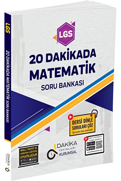 Dakika Yayınları LGS 20 DAKİKADA MATEMATİK KURUMSAL SORU BANKASI