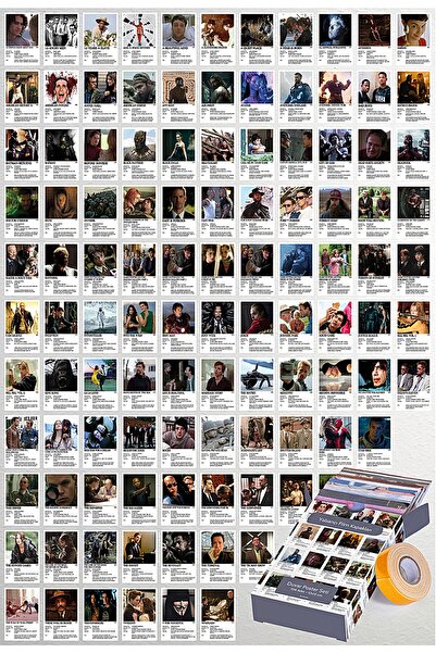 Genel Markalar Yabancı Film Kapakları Temalı 108 Adet Duvar Poster Seti, Özel Tasarım Kutulu (GGK-K113)
