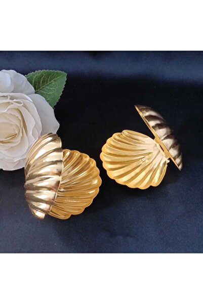 VAZO DEKOR decorative snack bowl delight bowl oyster model metal coffee side chocolate presentation plate and ring