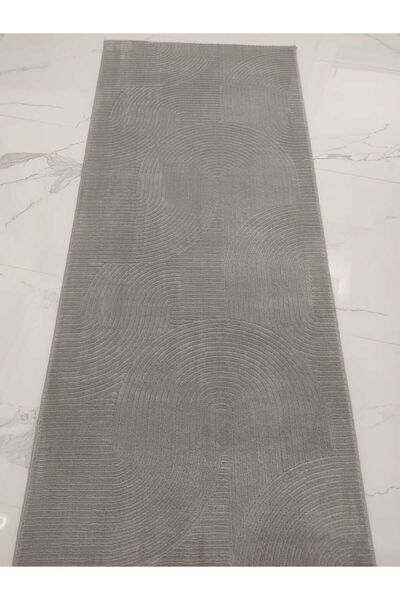 Merinos Joy Rölyef Kaymaz Taban Oda Salon Koridor Mutfak Halı Yolluk Gri