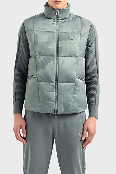 Armani Exchange Duck Feather Filled Stand Collar Puffer Vest Men's Vest 3DZQL...