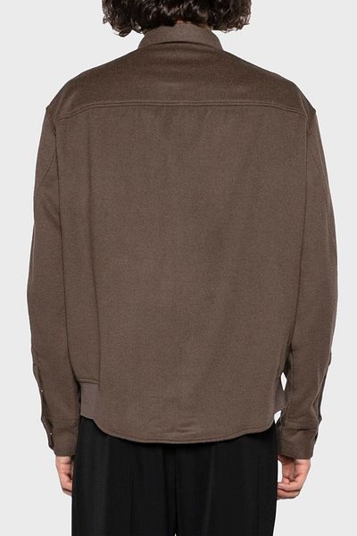 Emporio Armani Wool and Cashmere Blended Regular Fit Shirt Men's SHIRT 6R1C61 1NTYZ 0440