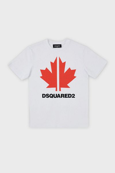 DSquared2 Tricou pentru copii din bumbac cu decolteu - DQ0028 D004G