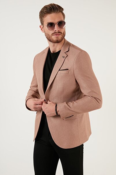 Buratti Slim Fit Tek Yırtmaçlı Düğmeli Blazer Ceket Erkek Ceket 2163763