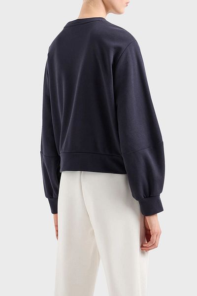 Armani Exchange سويت شيرت قطني بقصة عادية ورقبة دائرية 3DYM13 YJFFZ 1593
