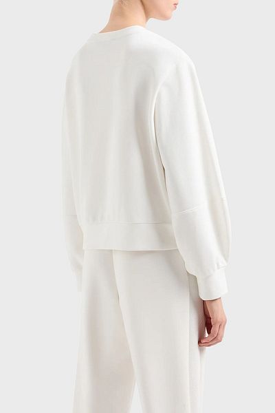 Armani Exchange سويت شيرت قطني بقصة عادية ورقبة دائرية 3DYM13 YJFFZ 1125
