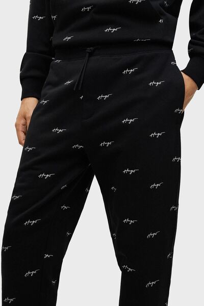 HUGO Logolu Belden Bağlamalı Pamuklu Relaxed Fit Pantolon Erkek Pantolon 50486458 001