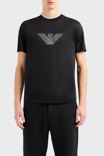 Emporio Armani Tricou cu decolteu rotund Regular Fit Tricou bărbați 3D1TD4 1JUVZ 0054