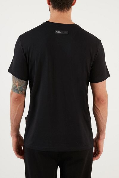 Plein Sport Λογότυπο Crew Neck Βαμβακερό T-shirt Ανδρικό T-shirt TıpS120tn99