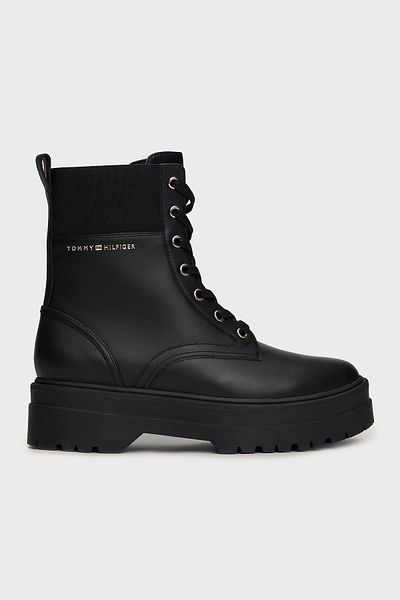 Tommy Hilfiger Leather Crampon Boots - Bot Fw0Fw08440 Bds Model