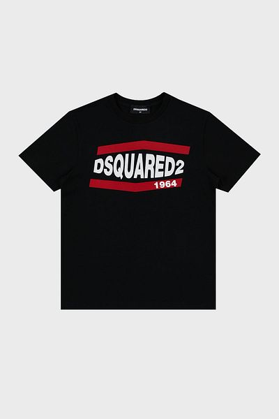 DSquared2 Παιδικό βαμβακερό μπλουζάκι με λαιμόκοψη - DQ0150 D002F