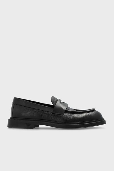 Emporio Armani حذاء بدون كعب للرجال - جلد طبيعي، X4A190 XR207 K001