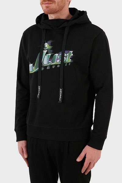 Just Cavalli Printed Hooded Regular Fit Cotton Sweat Men's Sweat S01gu0145 N2518 900