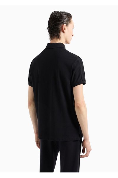 Emporio Armani Ανδρικό μπλουζάκι με λαιμόκοψη μάρκας Omuzu - Μαύρο με λεπτομέρεια λογότυπου 6D1F81 1JCYZ-0999