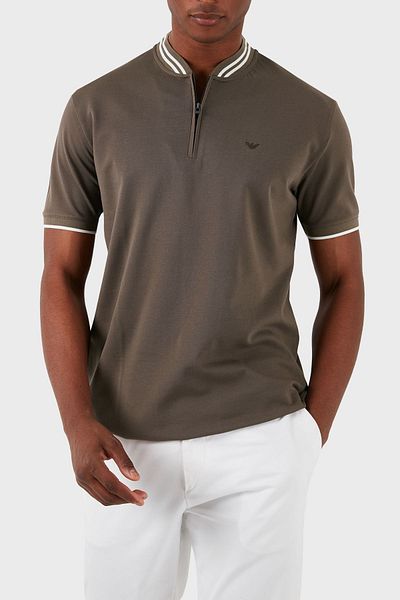 Emporio Armani تي شيرت قطني عادي بياقة بولو تي شيرت رجالي بياقة بولو تي شيرت 3D1FM7 1JTKZ 0440