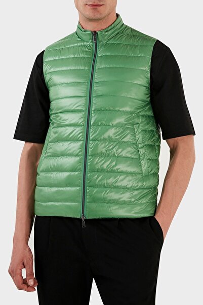 Herno Double Sided Regular Fit Zippered Stand Up Collar Puffer Vest Men's Ves...