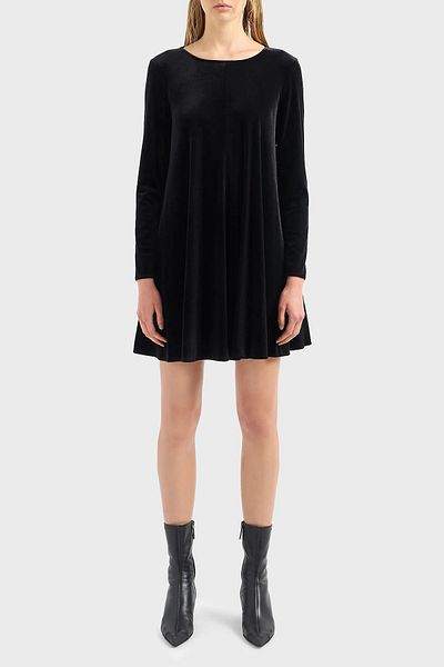 Emporio Armani Zippered Chenille Flared Dress DRESS 6R2A6B 2JVZZ 0999