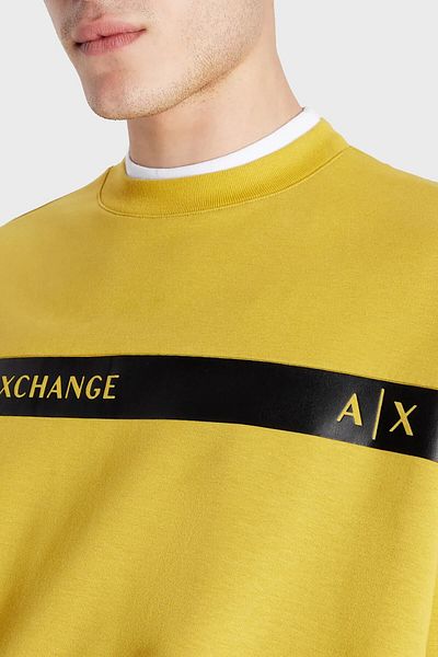 Armani Exchange Βαμβακερή κανονική εφαρμογή με λαιμόκοψη ανδρικό SWEAT 6RZMCA ZJ9QZ 1690
