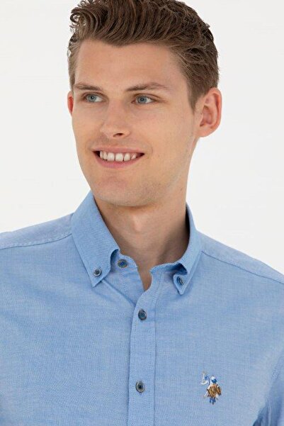 U.S. Polo Assn. U.S. Polo % 100 Pamuklu Slim Fit Gömlek Erkek GÖMLEK G081SZ0041672341