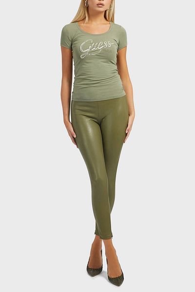 Guess New Priscilla din piele artificială cu talie normală Leggings slim fit Leggings W2yb16wepı0 G896