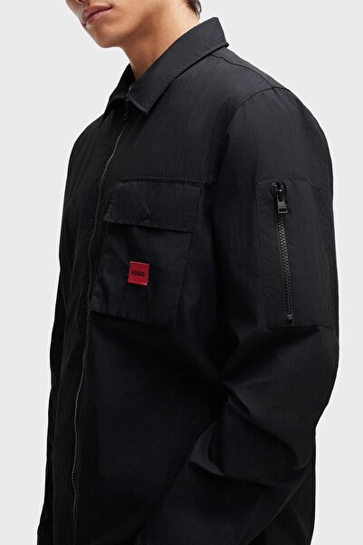 HUGO Pamuklu Fermuarlı Oversize Fit Gömlek Erkek GÖMLEK 50482701 001