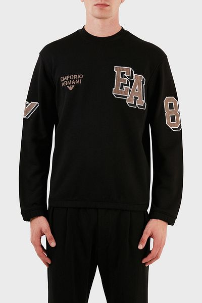 Emporio Armani Armani Cotton Regular Fit Crew Neck Sweat Men's SWEAT 6R1MG4 1JWPZ 0999
