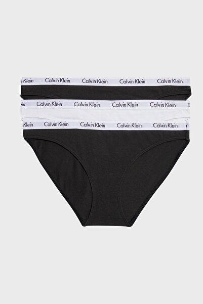 Calvin Klein Logolu Elastik Bel Bantlı Pamuklu 3 Pack Külot 000QD3588EWZB KÜLOT 000QD3588E WZB