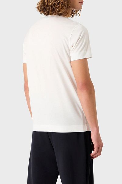 Emporio Armani Cotton Blended Regular Fit Crew Neck T Shirt Men's T SHIRT