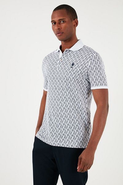 U.S. Polo Assn. U.S. Polo Logo 100% Cotton Regular Fit Polo Neck T Shirt Men's POLO NECK T SHIRT G081SZ0111825242