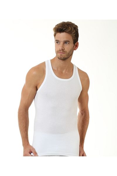 Öztaş Underwear 3 Pieces Men's Cotton Swim Rib Rambo Athlete Undershirt