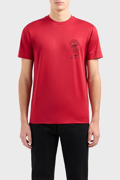 Emporio Armani Tricou din bumbac cu decolteu rotund pentru bărbați EM000009 AF10017 M5003