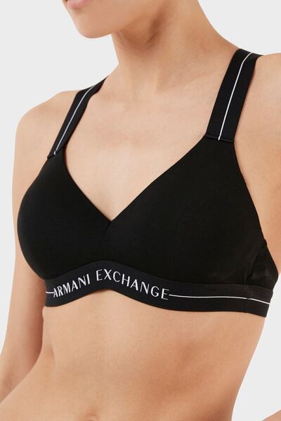 Armani Exchange Βαμβακερό αθλητικό σουτιέν με λογότυπο 947016   2f502 00020