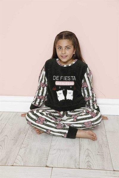 Akbeniz WelSoft Fleece Παιδικό Σετ Πυτζάμες - 20243Y