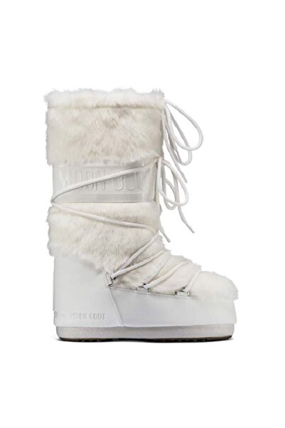 MOON BOOT Kadın Kar Botu 14089000-003 Icon Faux Fur Optical White (35-41)