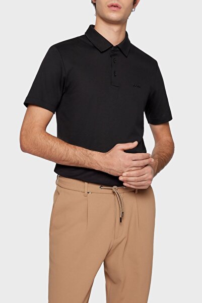 BOSS Organik Pamuklu Slim Fit Düğmeli Polo T Shirt Erkek Polo 50471335 001